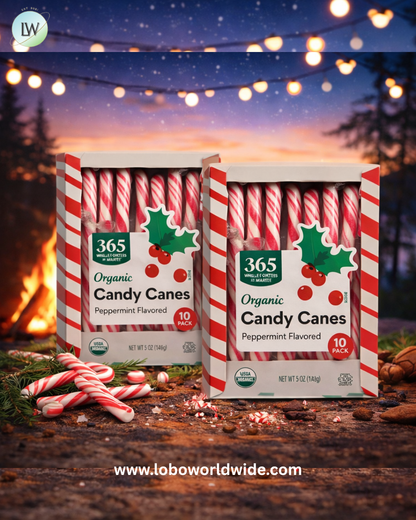365 by Whole Foods Market, Organic Candy Canes 10 Count, 5 Ounce (Pack of 2)