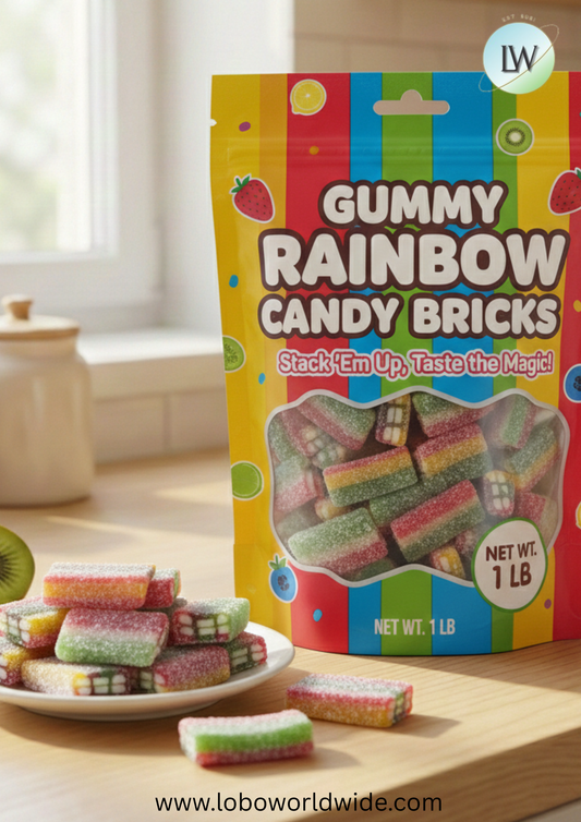 Gummy Rainbow Candy Bricks(Various Sizes)