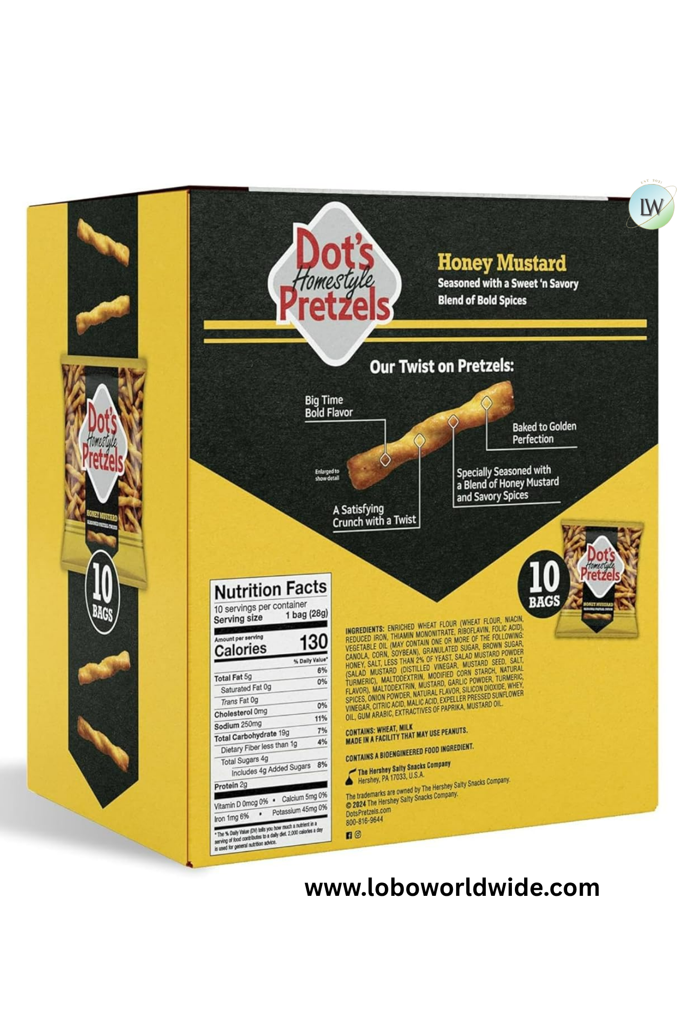Dot's Homes Pretzel Twist Snack, 1oz. (Pack of 10)