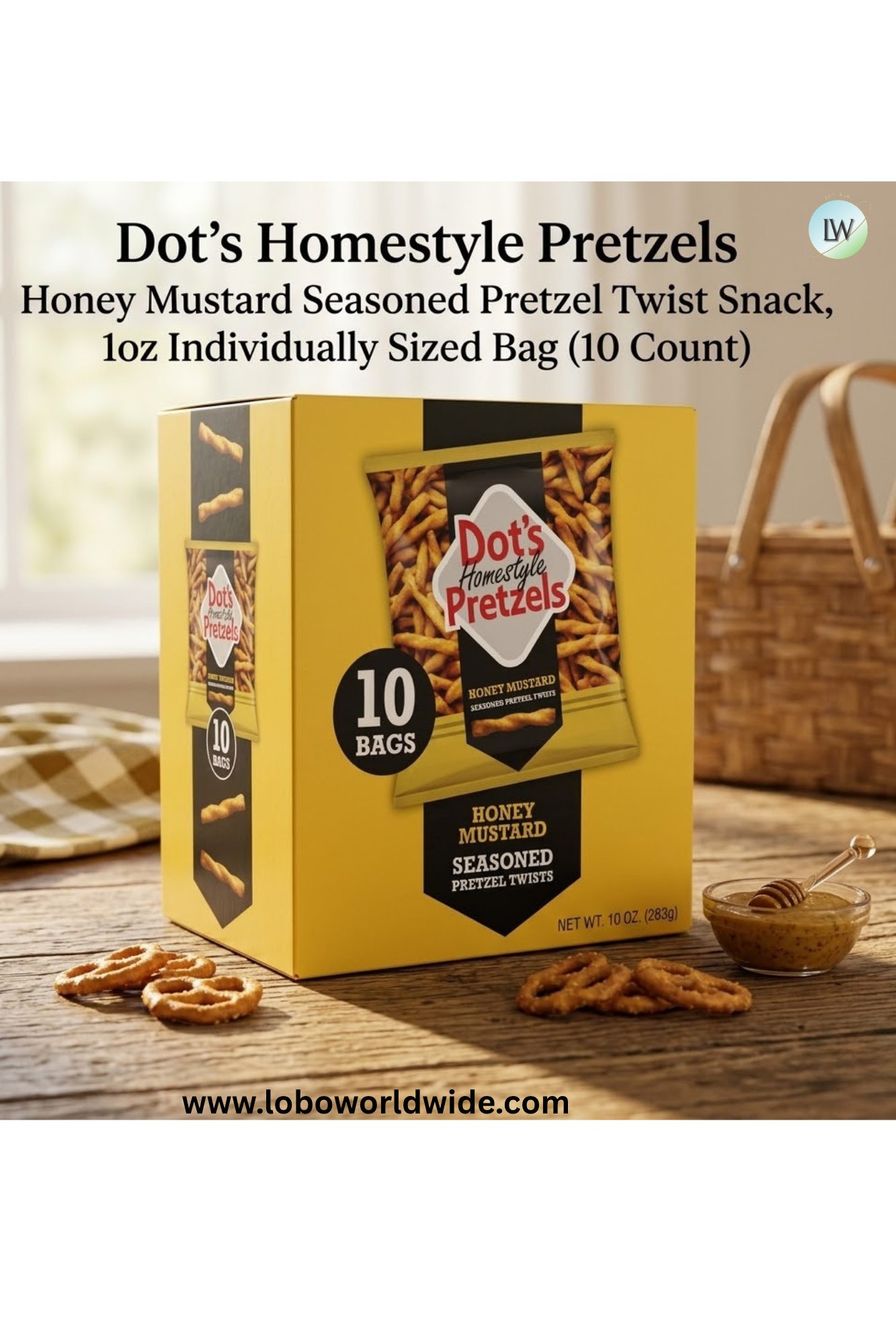 Dot's Homes Pretzel Twist Snack, 1oz. (Pack of 10)