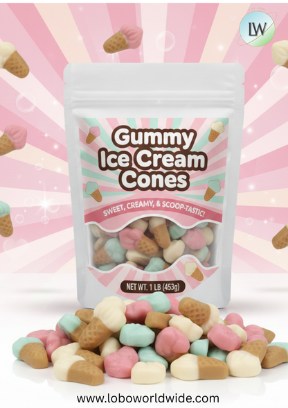 Gummy Ice Cream Cones(Various Sizes)