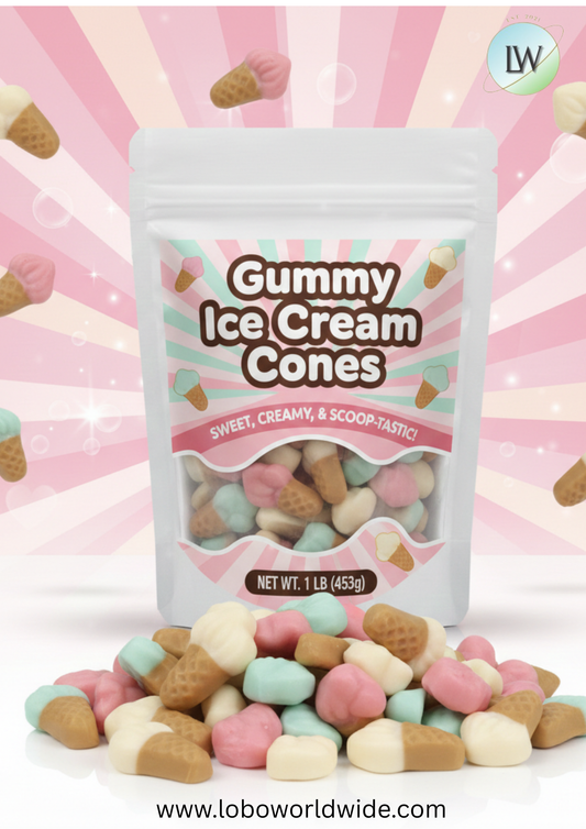 Gummy Ice Cream Cones(Various Sizes)