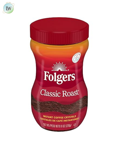 Folgers Classic Roast Instant Coffee (various cases)