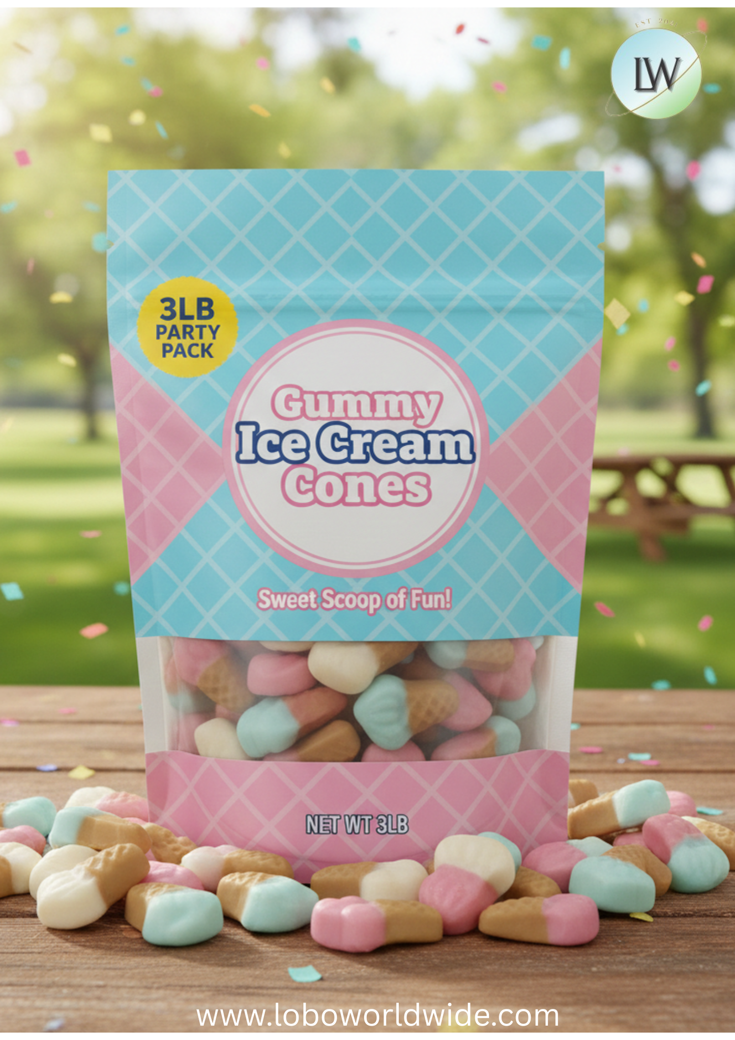 Gummy Ice Cream Cones(Various Sizes)