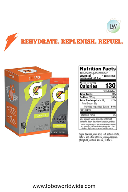 Gatorade Thirst Quencher Powder, 12 oz (Pack of 8)(Various Flavours)