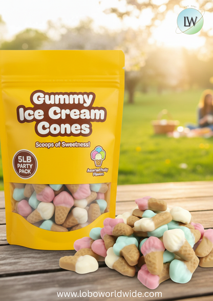 Gummy Ice Cream Cones(Various Sizes)