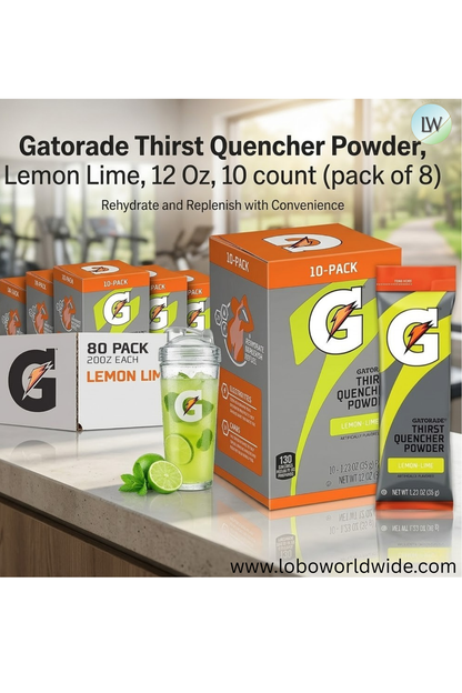 Gatorade Thirst Quencher Powder, 12 oz (Pack of 8)(Various Flavours)