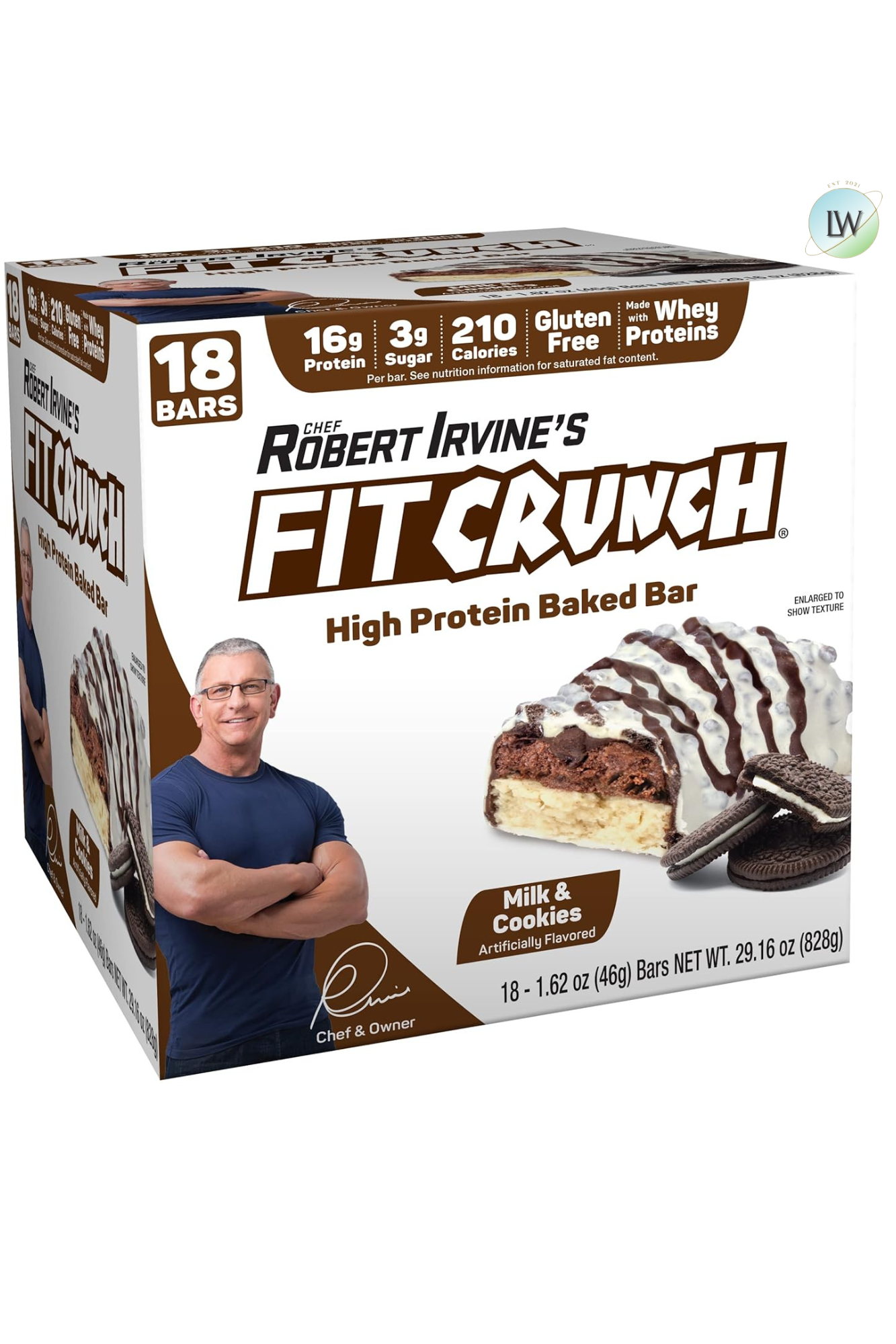 FITCRUNCH High Protein Baked Bars, 1.62 oz. (Pack of 18)