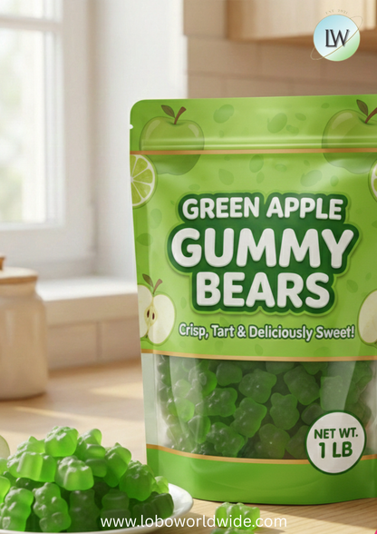 Gummy Bears Green Apple(Various Sizes)
