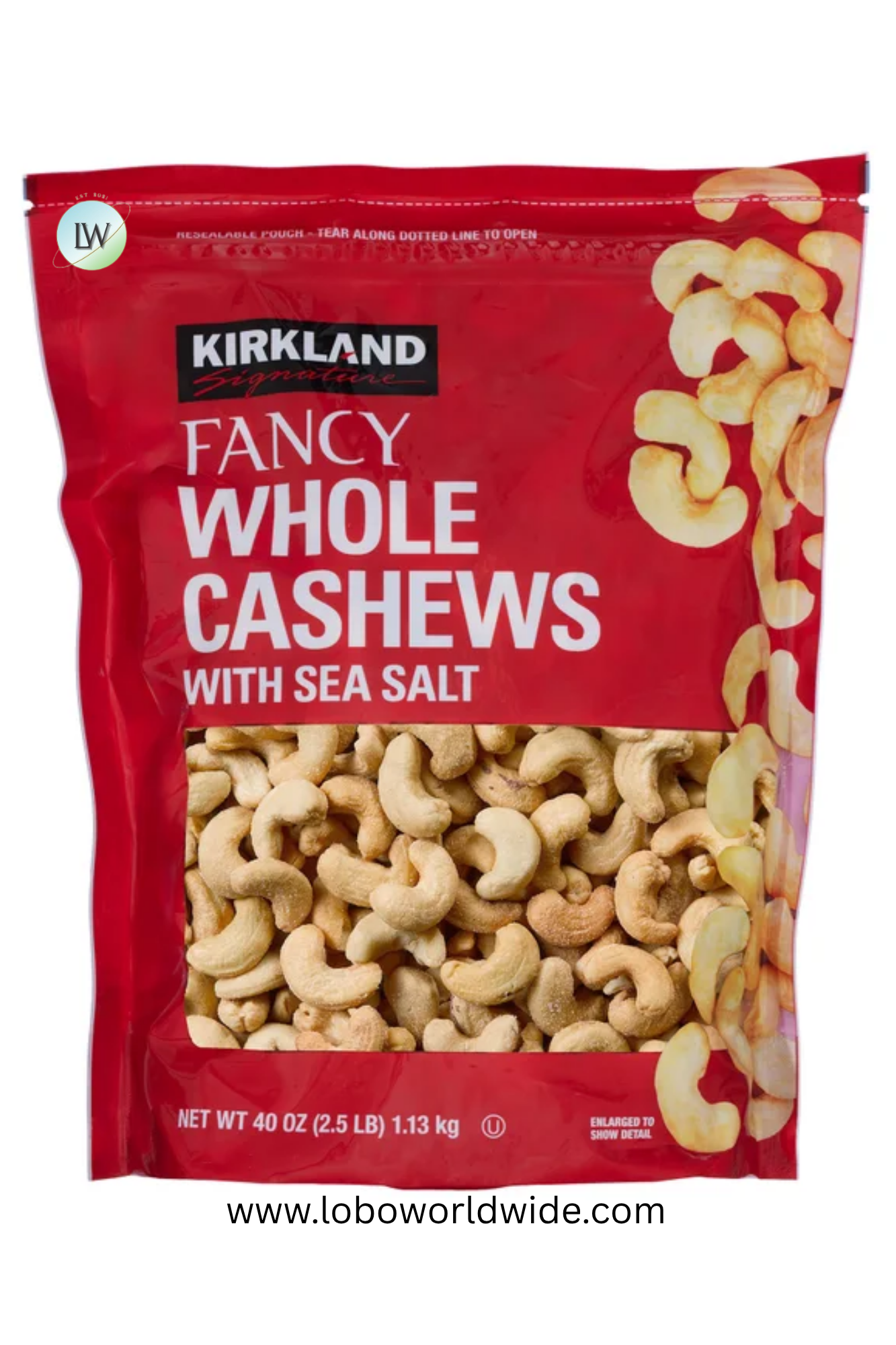 Kirkland Signature Fancy Whole Cashews, 2.5 lbs