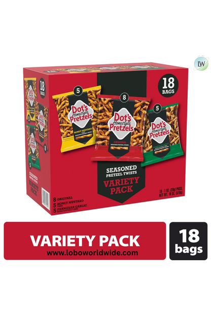 Dot's Pretzels Snack Variety Pack, 113.5 oz 8 ct.