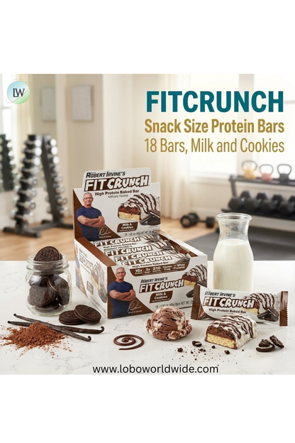 FITCRUNCH High Protein Baked Bars, 1.62 oz. (Pack of 18)