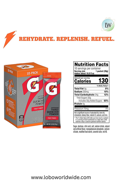 Gatorade Thirst Quencher Powder, 12 oz (Pack of 8)(Various Flavours)