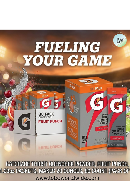 Gatorade Thirst Quencher Powder, 12 oz (Pack of 8)(Various Flavours)