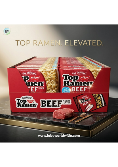 Nissin Top Ramen, Beef, 24 pk.