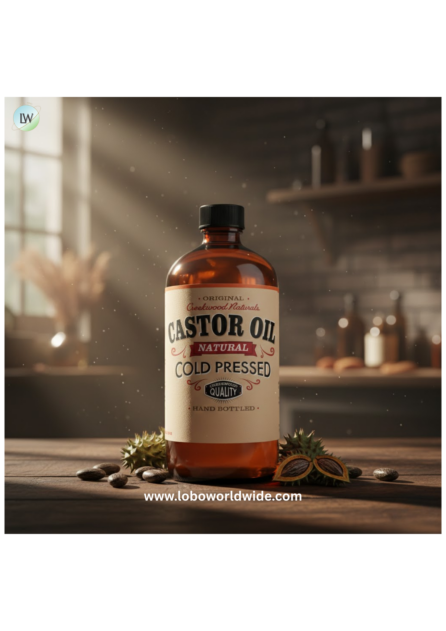Castor Oil 100% Natural Pure Cold Pressed Hexane Free