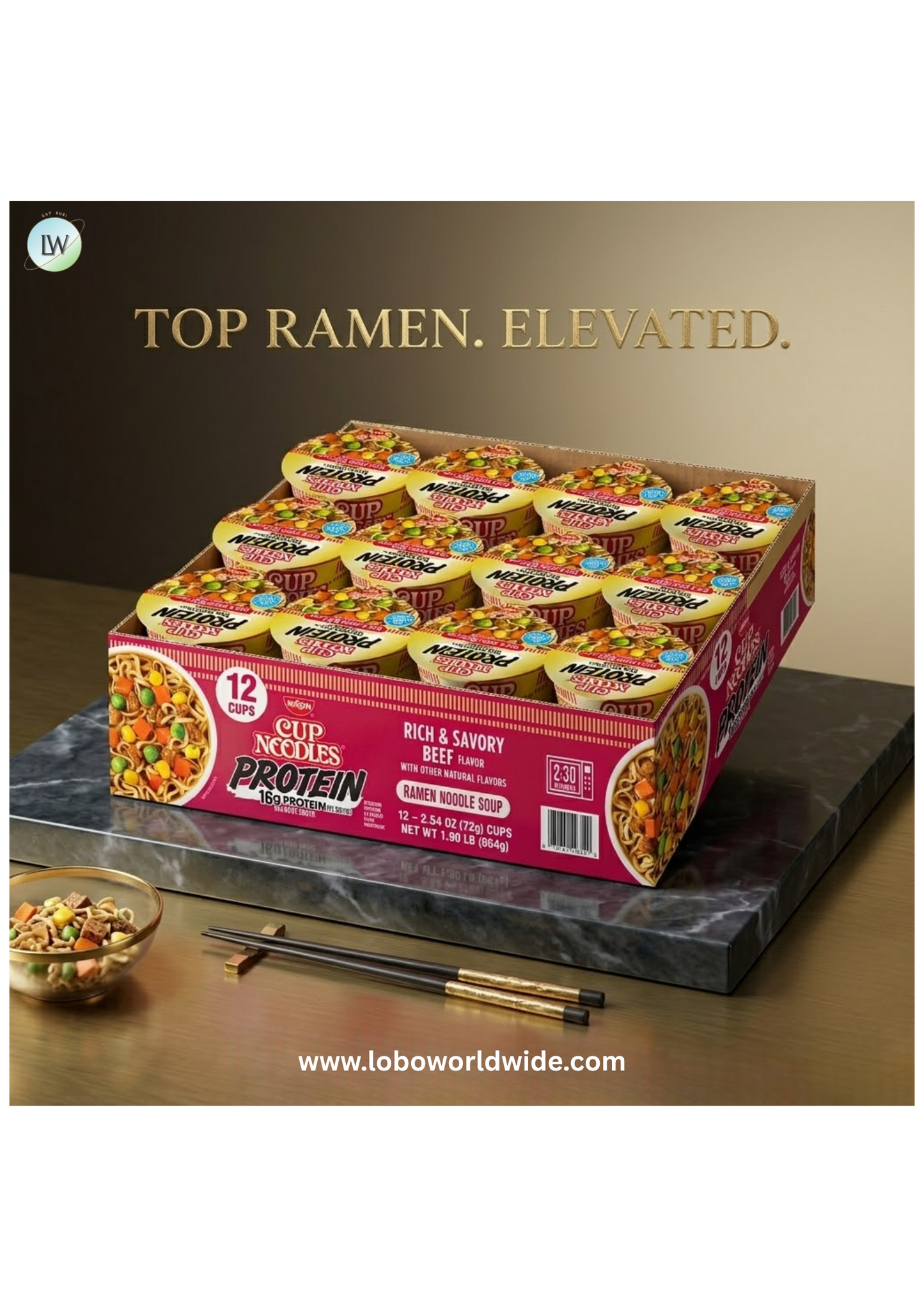 Cup Noodles Protein, 2.54 oz., 12 pk.