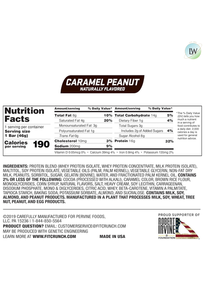 FITCRUNCH High Protein Baked Bars, 1.62 oz. (Pack of 18)