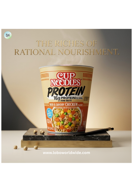 Nissin Cup Noodles Protein Ramen, Chicken Flavor with Bone Broth, 16g Protein, 2.54 Ounce Cup