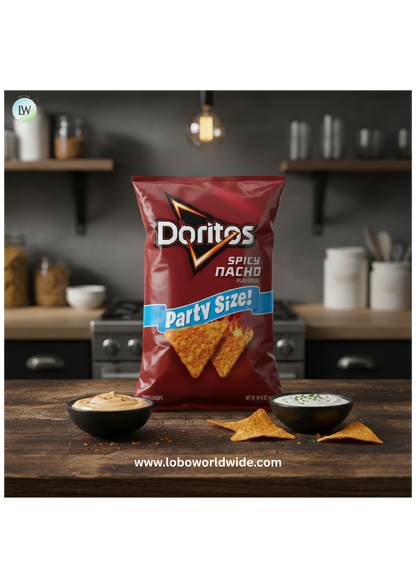 Doritos Tortilla Chips Spicy Nacho Flavored 14.5 ounce Bag