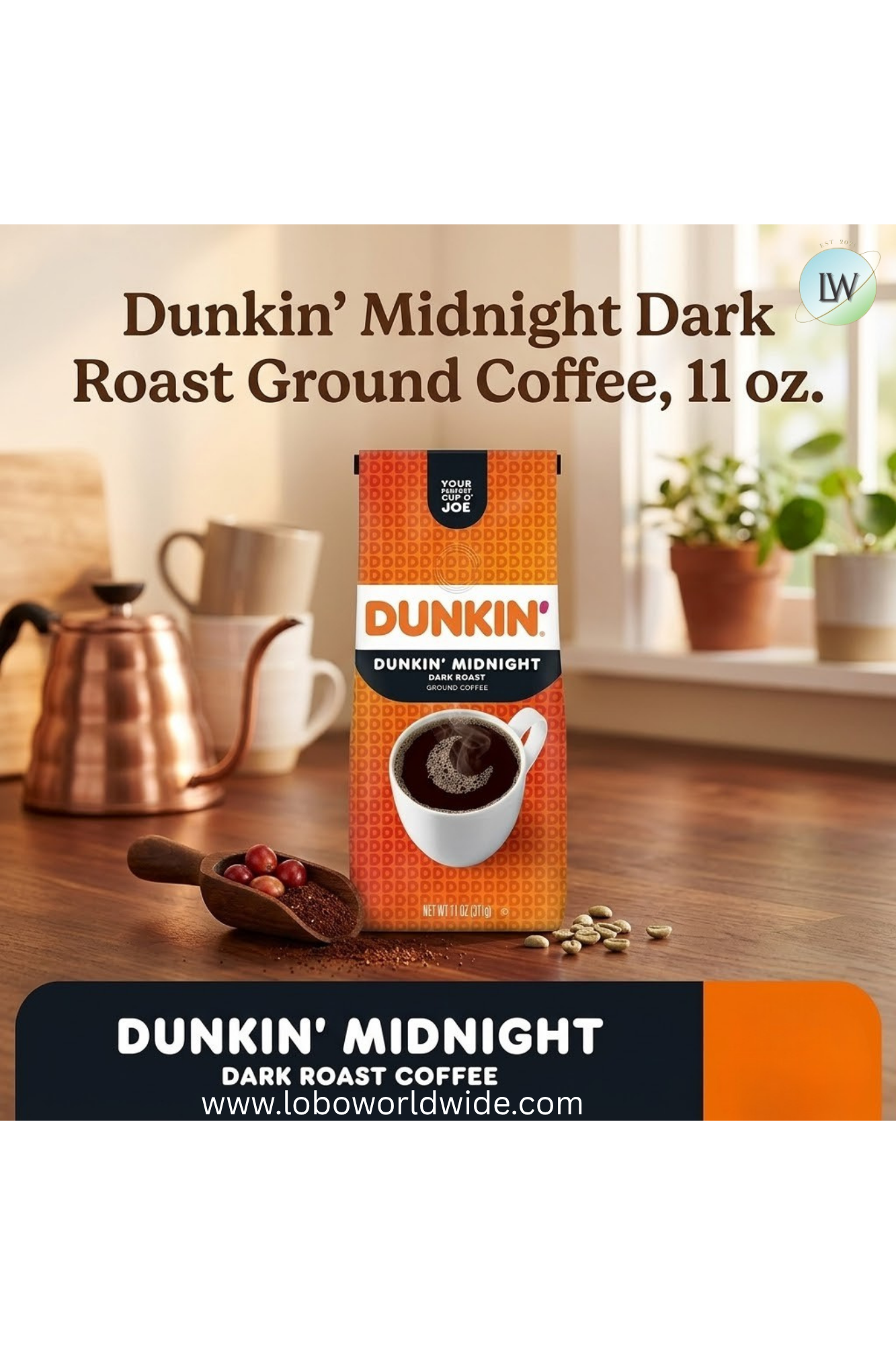 Dunkin’ Ground Coffee, 11 oz.