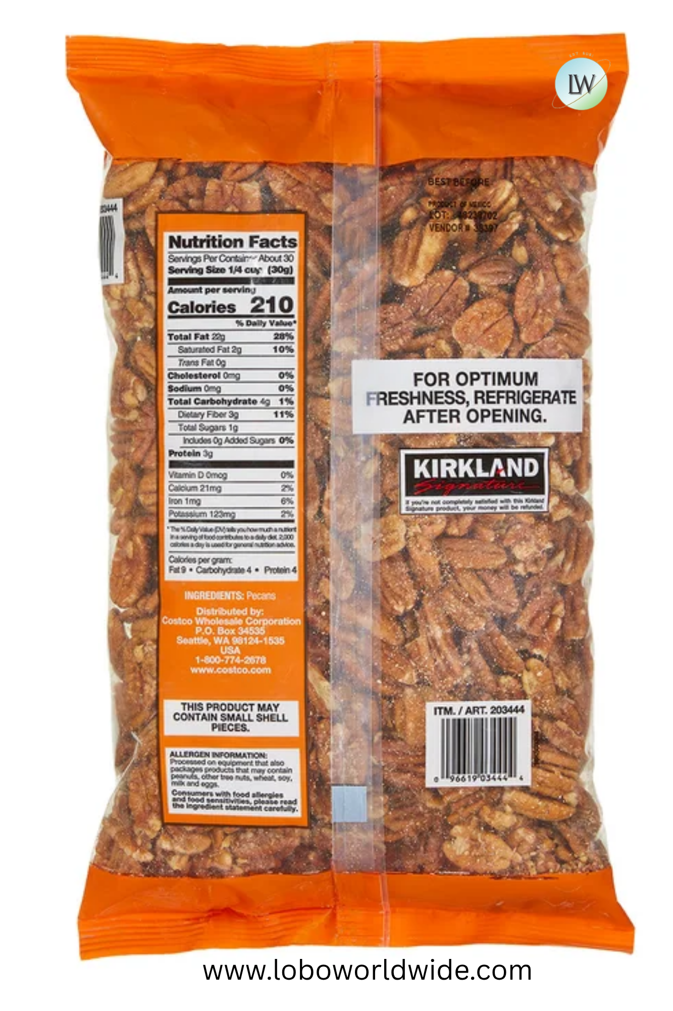 Kirkland Signature Pecan Halves, 2 lbs
