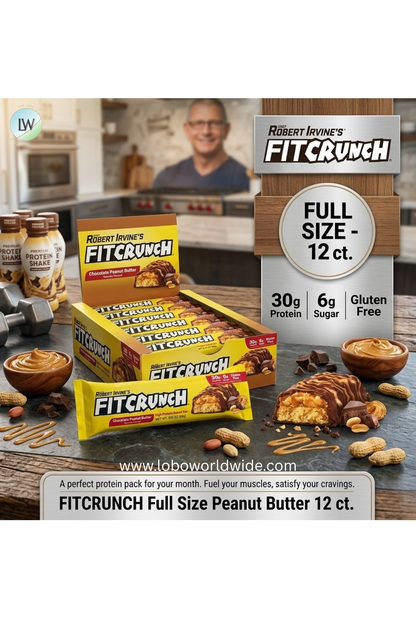 FITCRUNCH High Protein Baked Bar, 3.10 oz (Pack of 12)