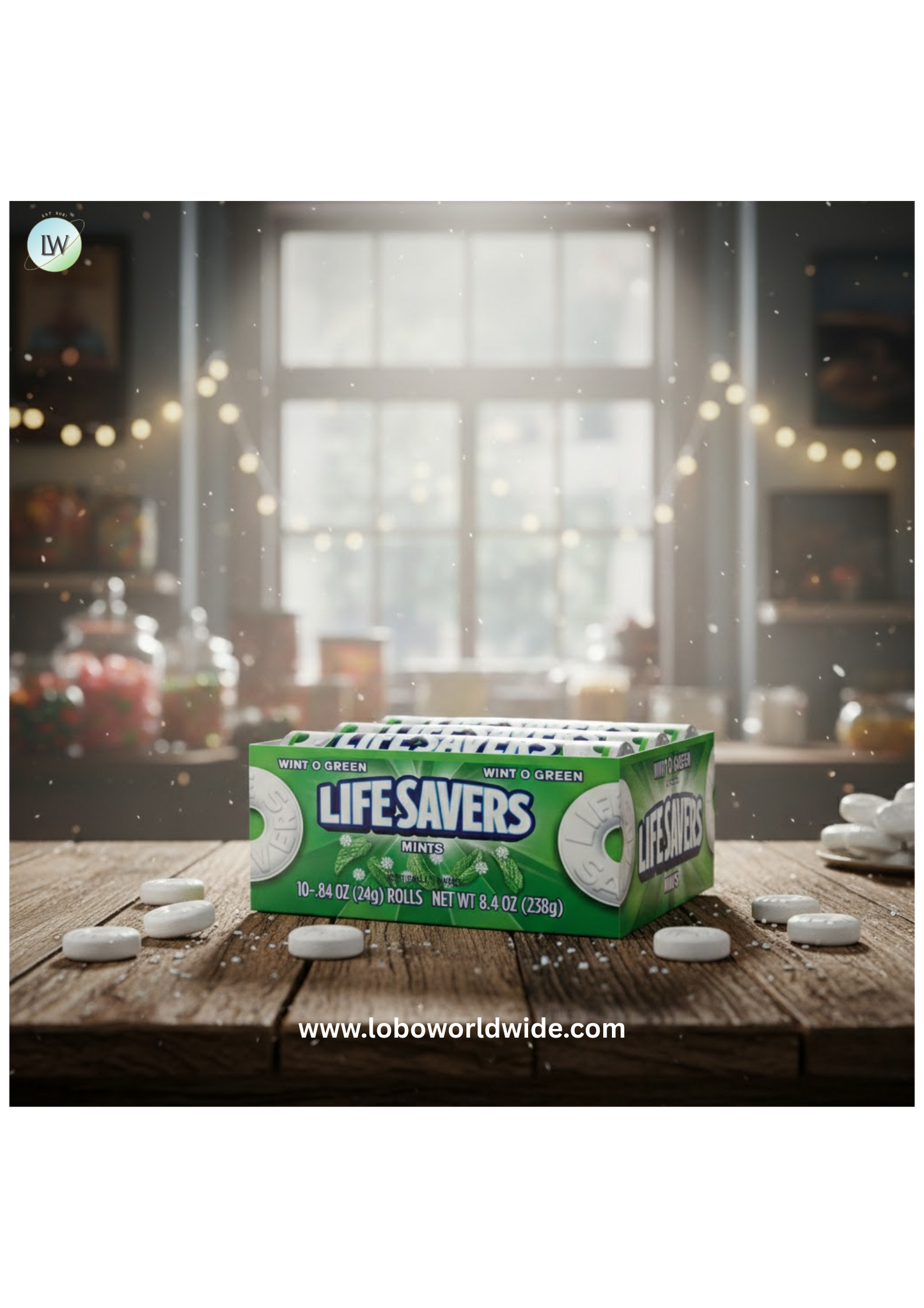 LIFE SAVERS Mints Wint-O-Green Hard Candy Bulk Mints, Hard Candies,(20 Count Box)