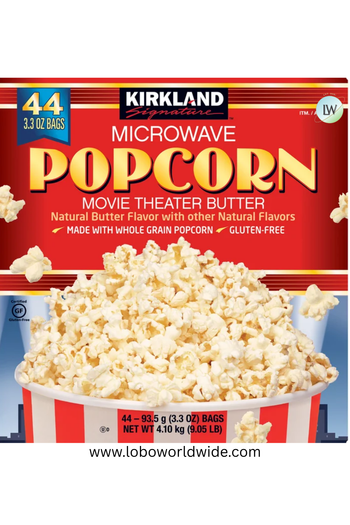 Kirkland Signature Microwave Popcorn, 3.3 oz, 44-count