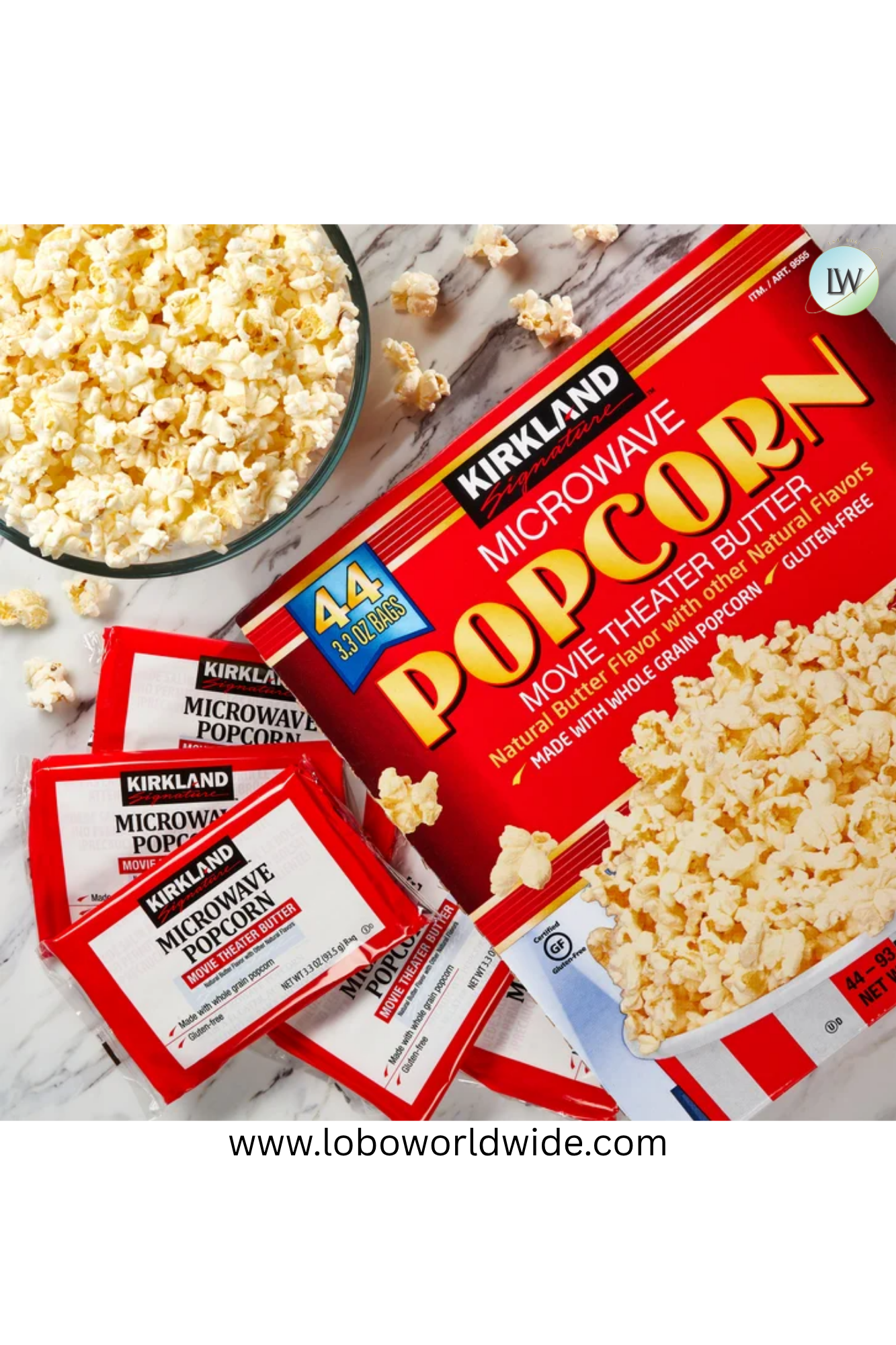 Kirkland Signature Microwave Popcorn, 3.3 oz, 44-count