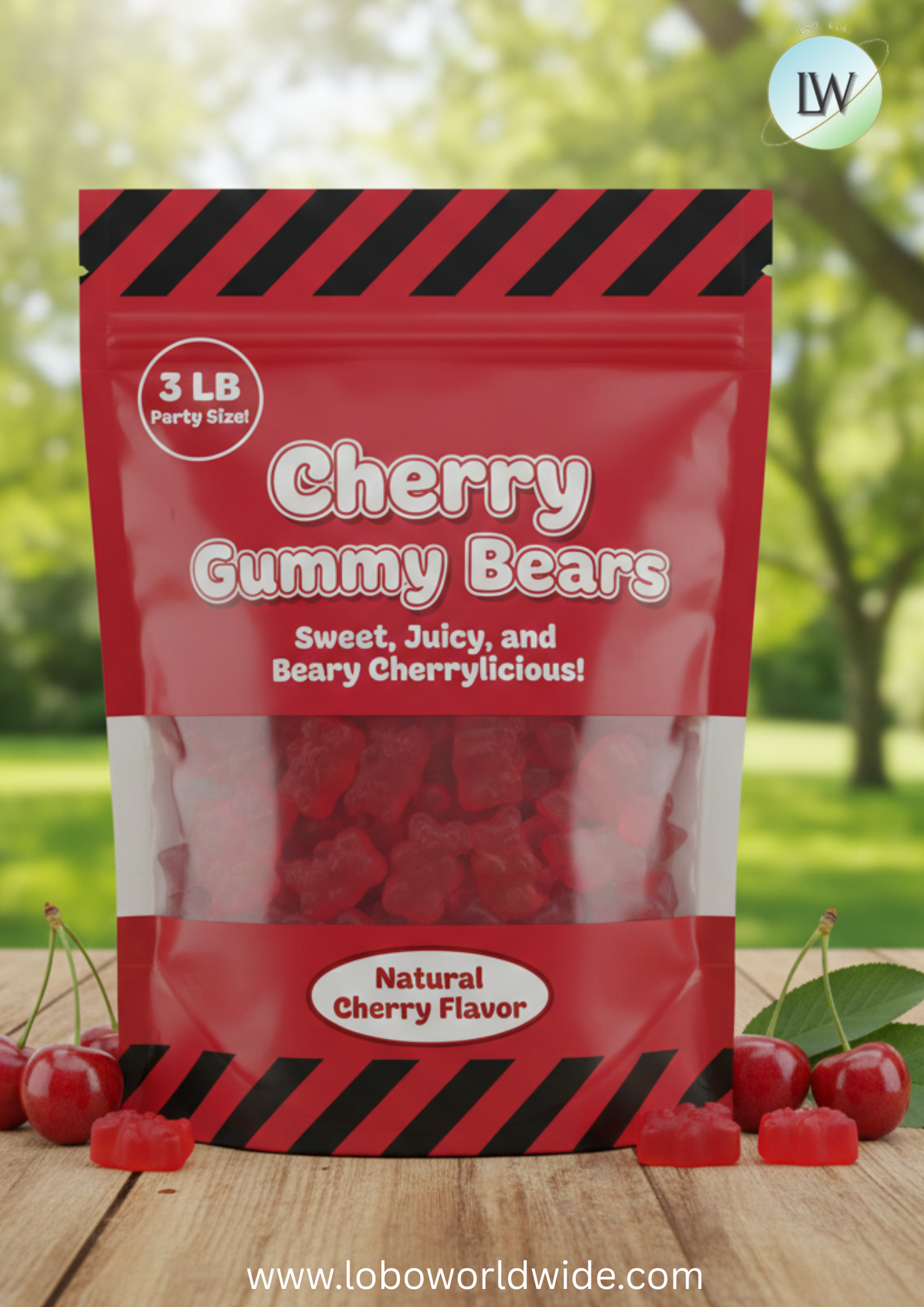 Cherry Gummy Bears(Various Sizes)