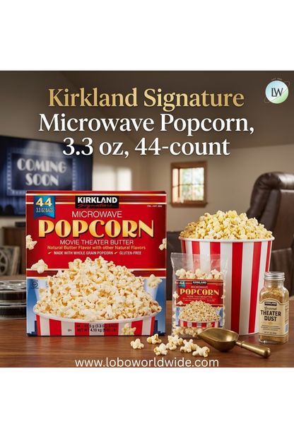Kirkland Signature Microwave Popcorn, 3.3 oz, 44-count