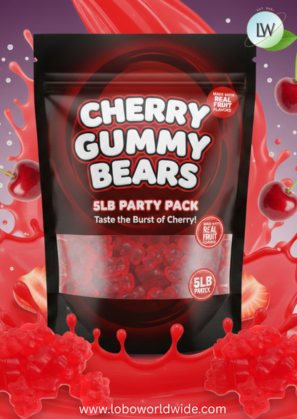 Cherry Gummy Bears(Various Sizes)