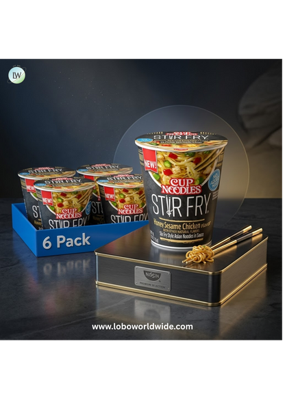 (6 pack) Nissin Foods Cup Noodles Stir Fry Ramen Noodles.
