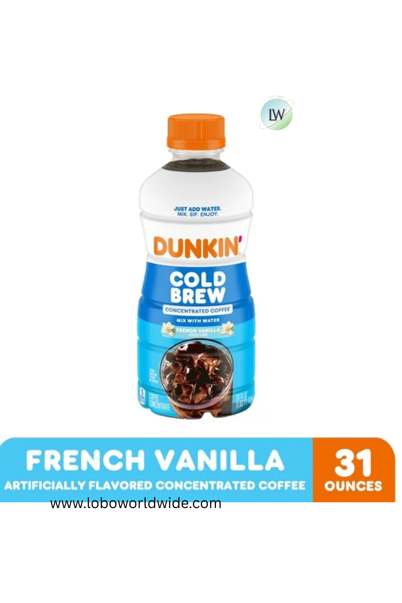 Dunkin’ Artificially Flavored Cold Brew Concentrated Coffee, 31 fl oz.