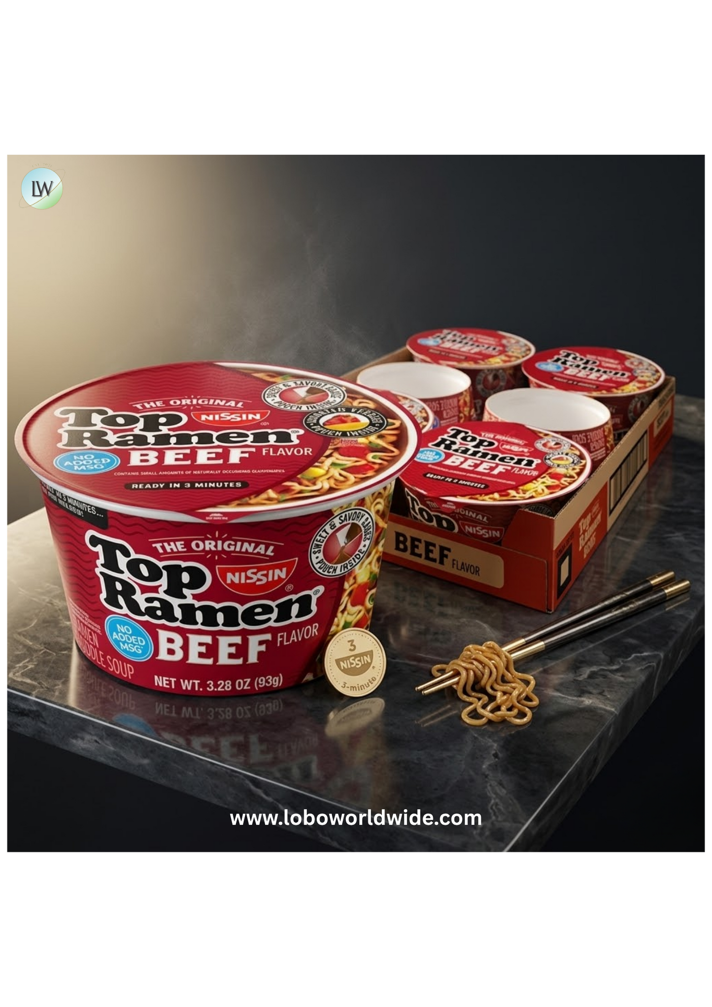 (6 pack) Nissin Foods Cup Noodles Stir Fry Ramen Noodles.