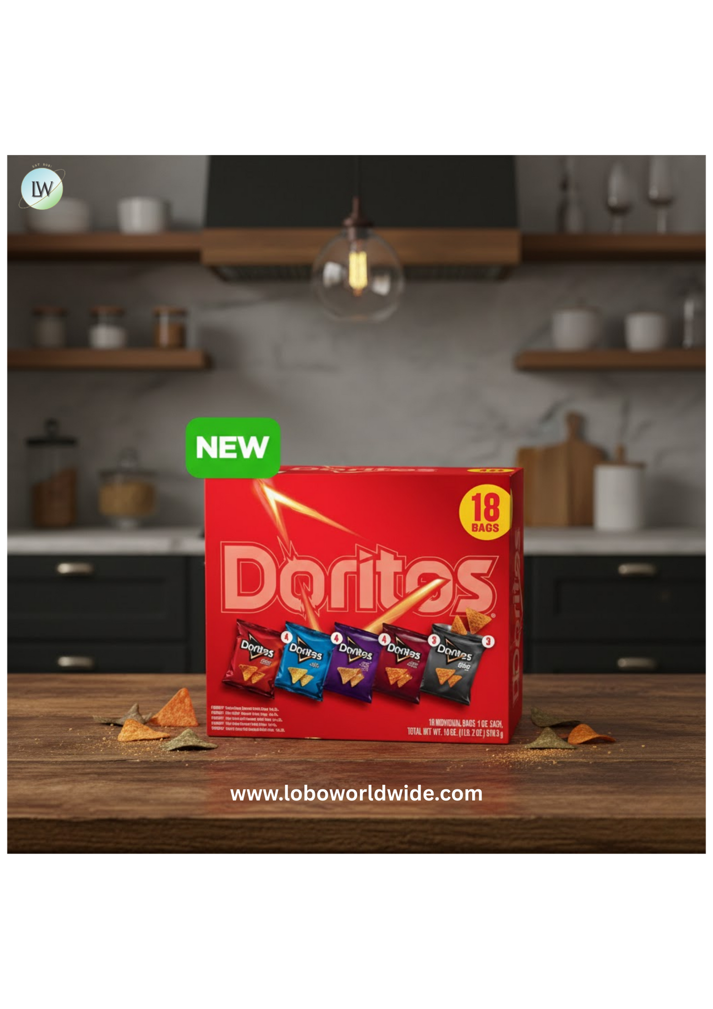Doritos Tortilla Chips 5 Flavor Variety Pack Snack Chips, 1 oz Bags, 18 Count