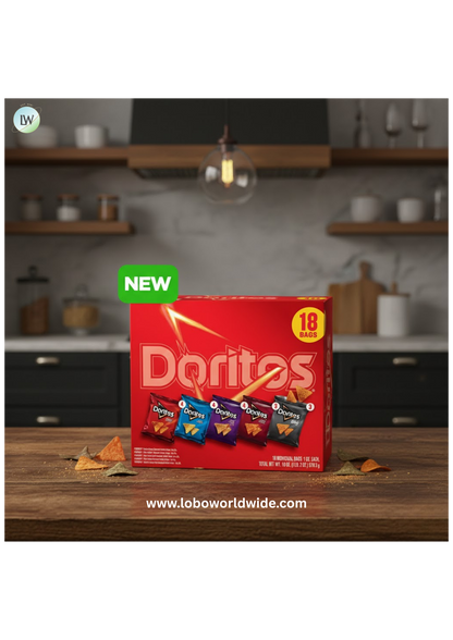 Doritos Tortilla Chips 5 Flavor Variety Pack Snack Chips, 1 oz Bags, 18 Count