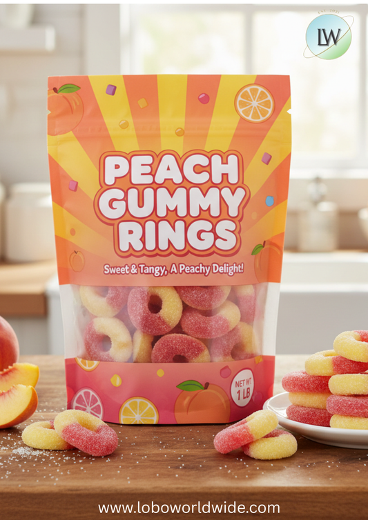 Peach Gummy Rings(Various Sizes)