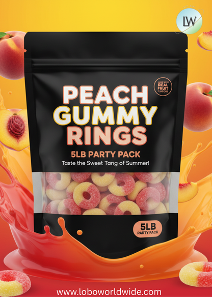 Peach Gummy Rings(Various Sizes)