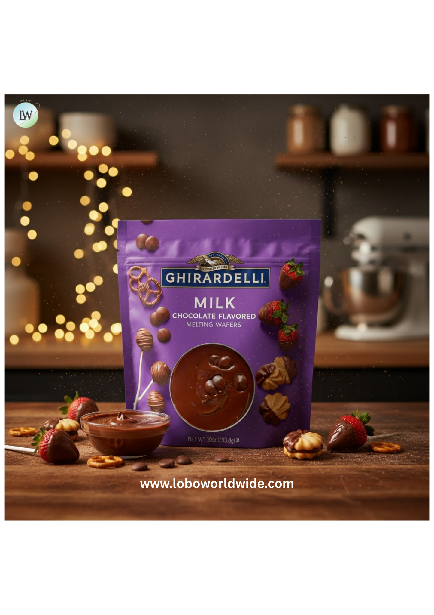 Ghirardelli Milk Chocolate Flavored Melting Wafers, 6Count