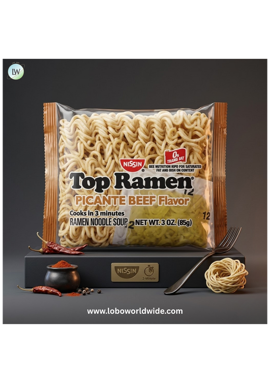Nissin Foods Top Ramen Beef Picante Cup Noodles - Beef Picante - 3 Oz - 24 / Carton