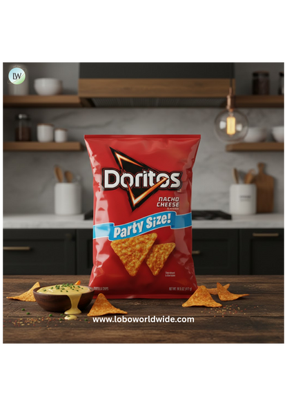 Doritos Nacho Cheese Tortilla Snack Chips,Party Size, 14.5 Ounce Bag