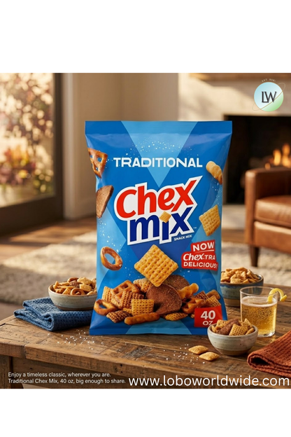 Chex Mix Traditional Savory Snack Mix, 40 oz.