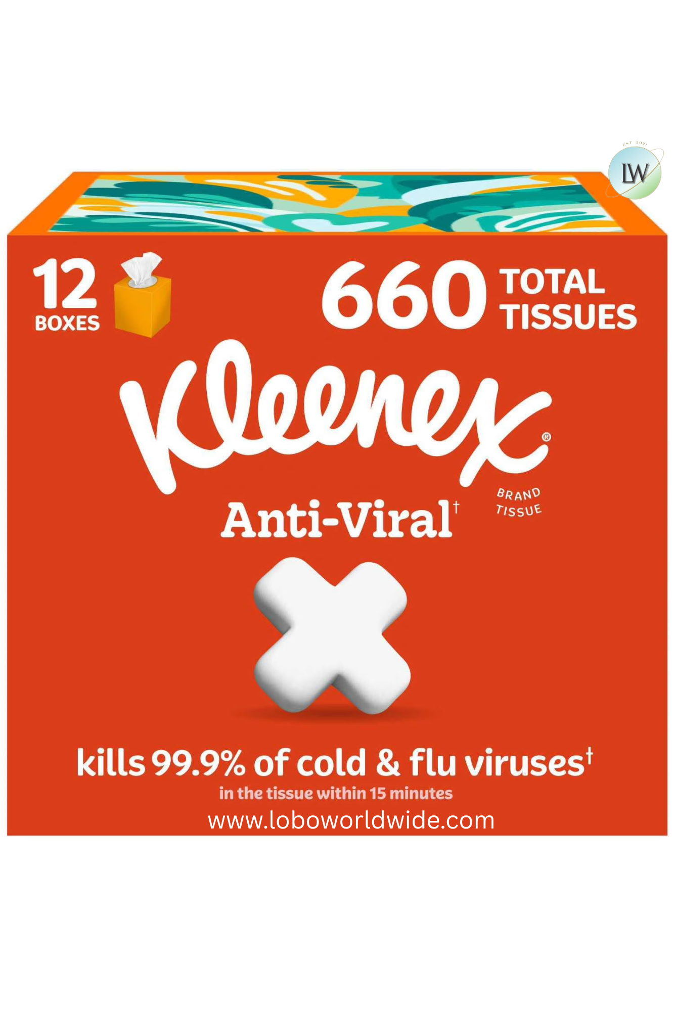 Kleenex Anti-Viral Facial Tissues, (55 tissues/box)