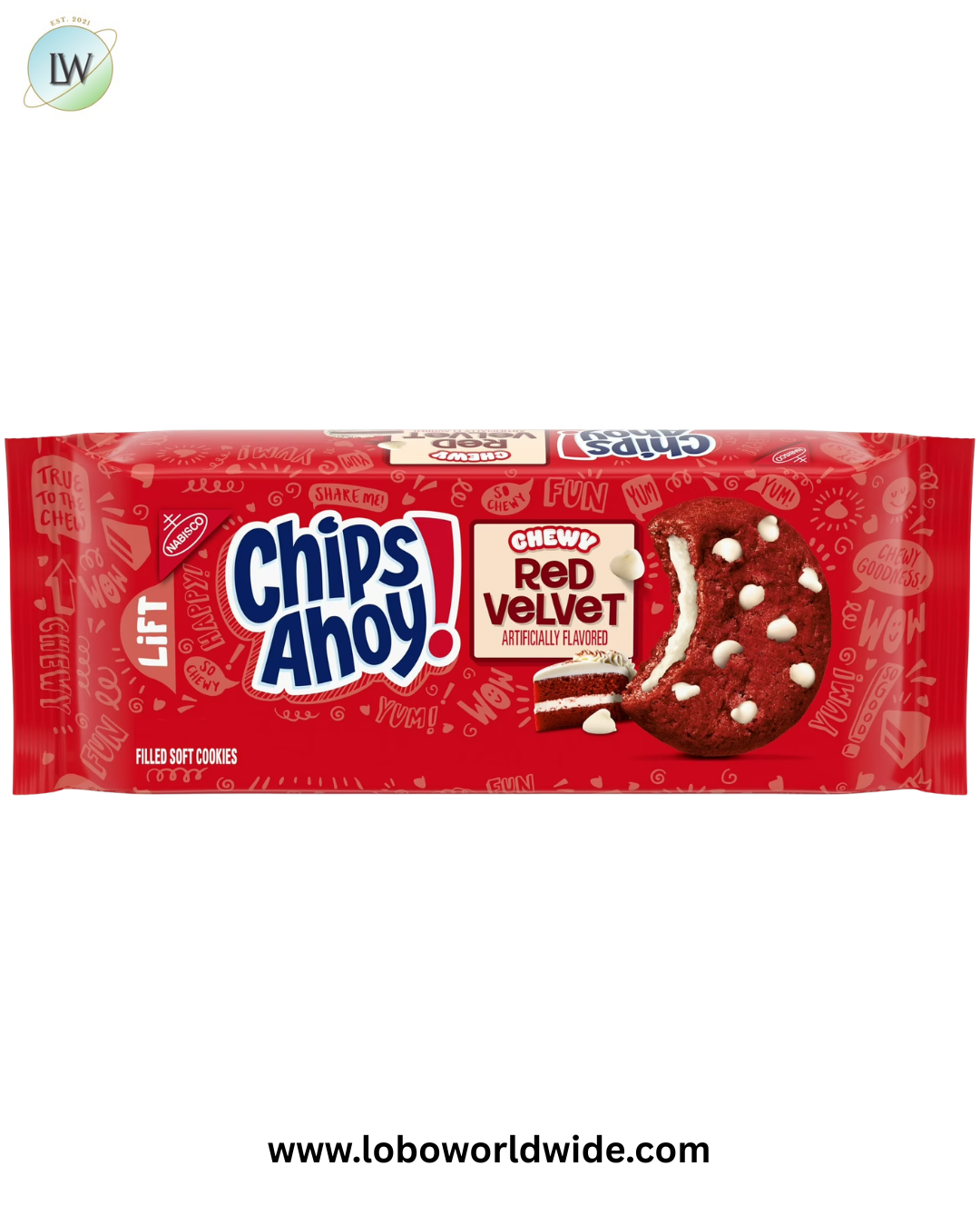 (3 pack) CHIPS AHOY! Chewy Red Velvet Cookies, 9.6 oz