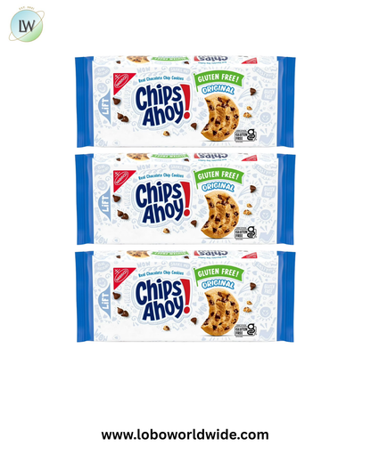 (3 pack) CHIPS AHOY! Original Crunchy Gluten Free Chocolate Chip Cookies, 9.31 oz