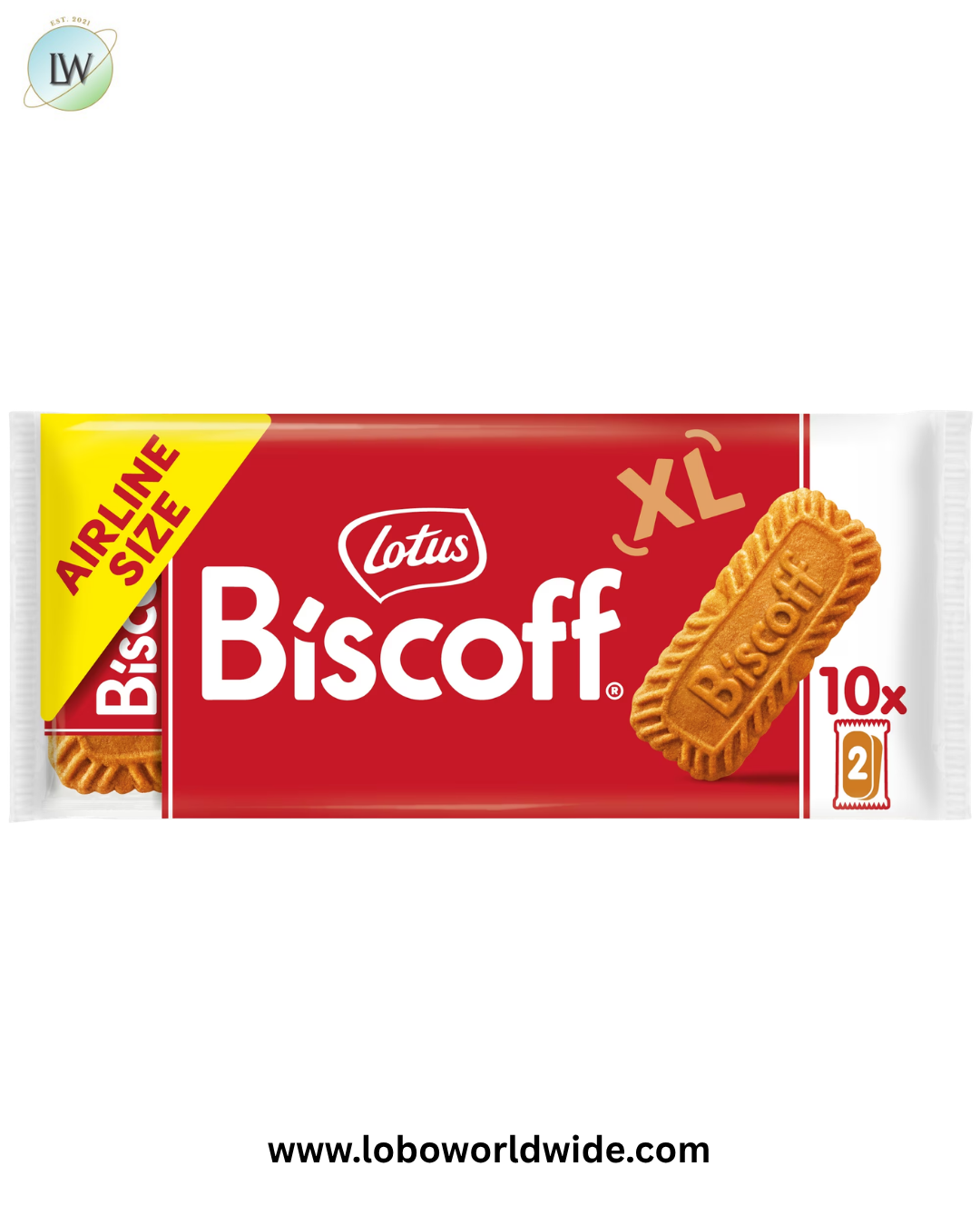 (3 pack) Lotus XL Biscoff Cookies, 10 Snack Packs of 2 Cookies, 8.8 oz, Classic Airline Size