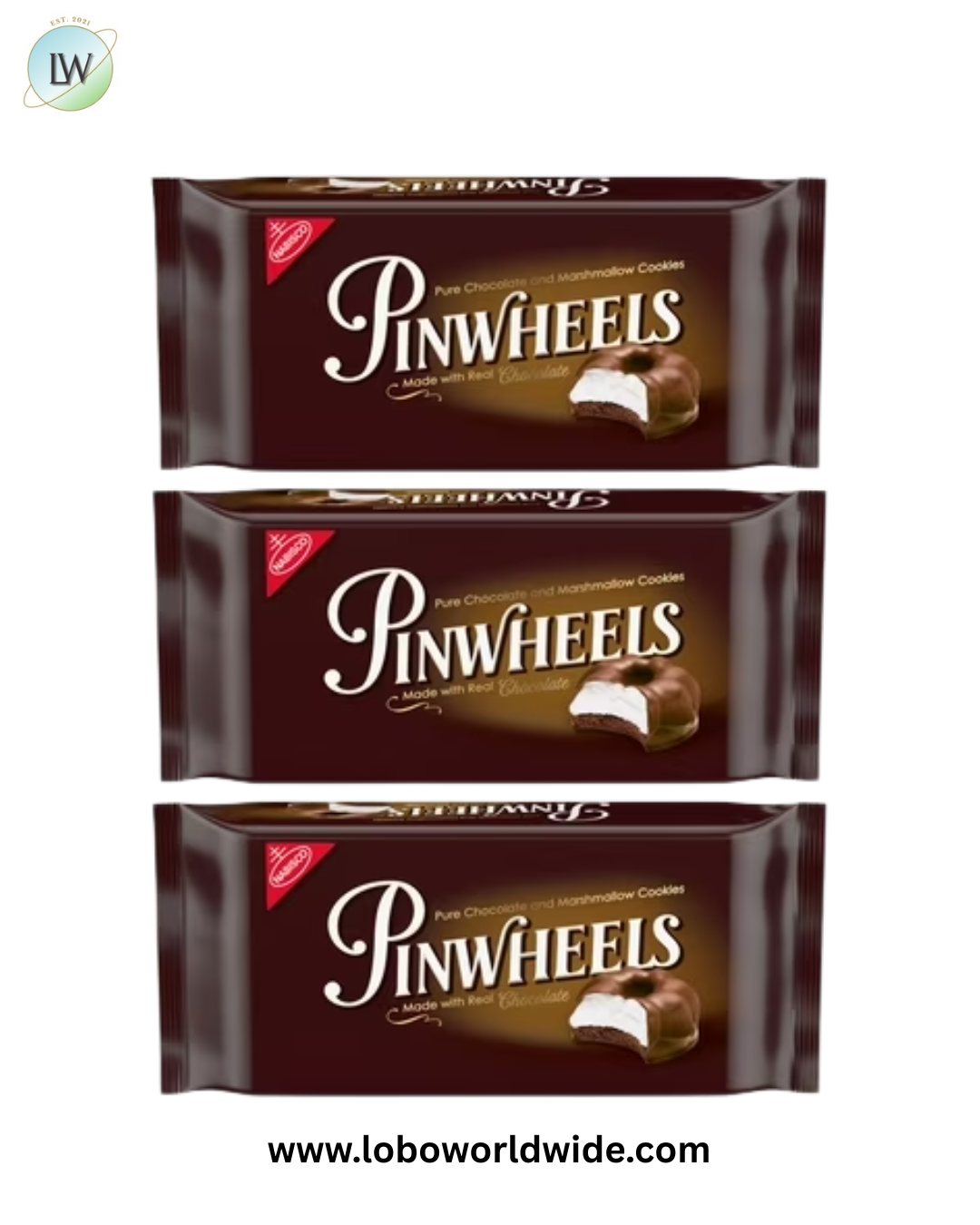 (3 pack) Pinwheels Pure Chocolate & Marshmallow Cookies, 12 oz