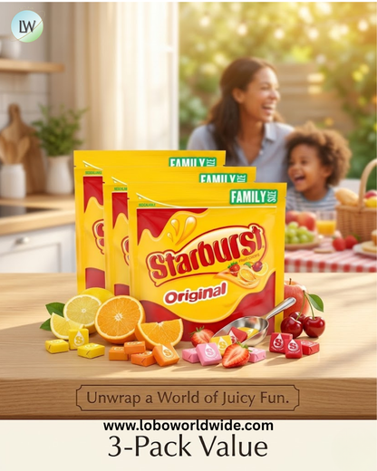 Starburst Original Fruit Chewy Candy Family Size 27.5 Ounce Resealable Bag